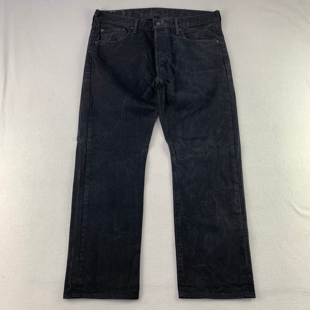 Levi's 501 Original Fit Jeans Mens 38x29 Black Straight Leg Cotton Denim Classic